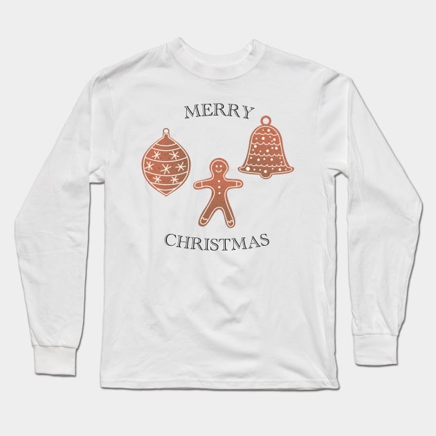 Gingerbread Christmas Long Sleeve T-Shirt by SWON Design